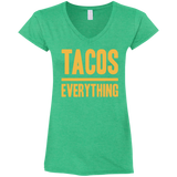Taco Over Everything Ladies' Fitted Softstyle V-Neck T-Shirt (text only)