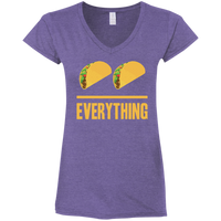 Tacos Over Everything Ladies' Fitted Softstyle V-Neck T-Shirt