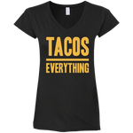 Taco Over Everything Ladies' Fitted Softstyle V-Neck T-Shirt (text only)