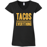 Taco Over Everything Ladies' Fitted Softstyle V-Neck T-Shirt (text only)